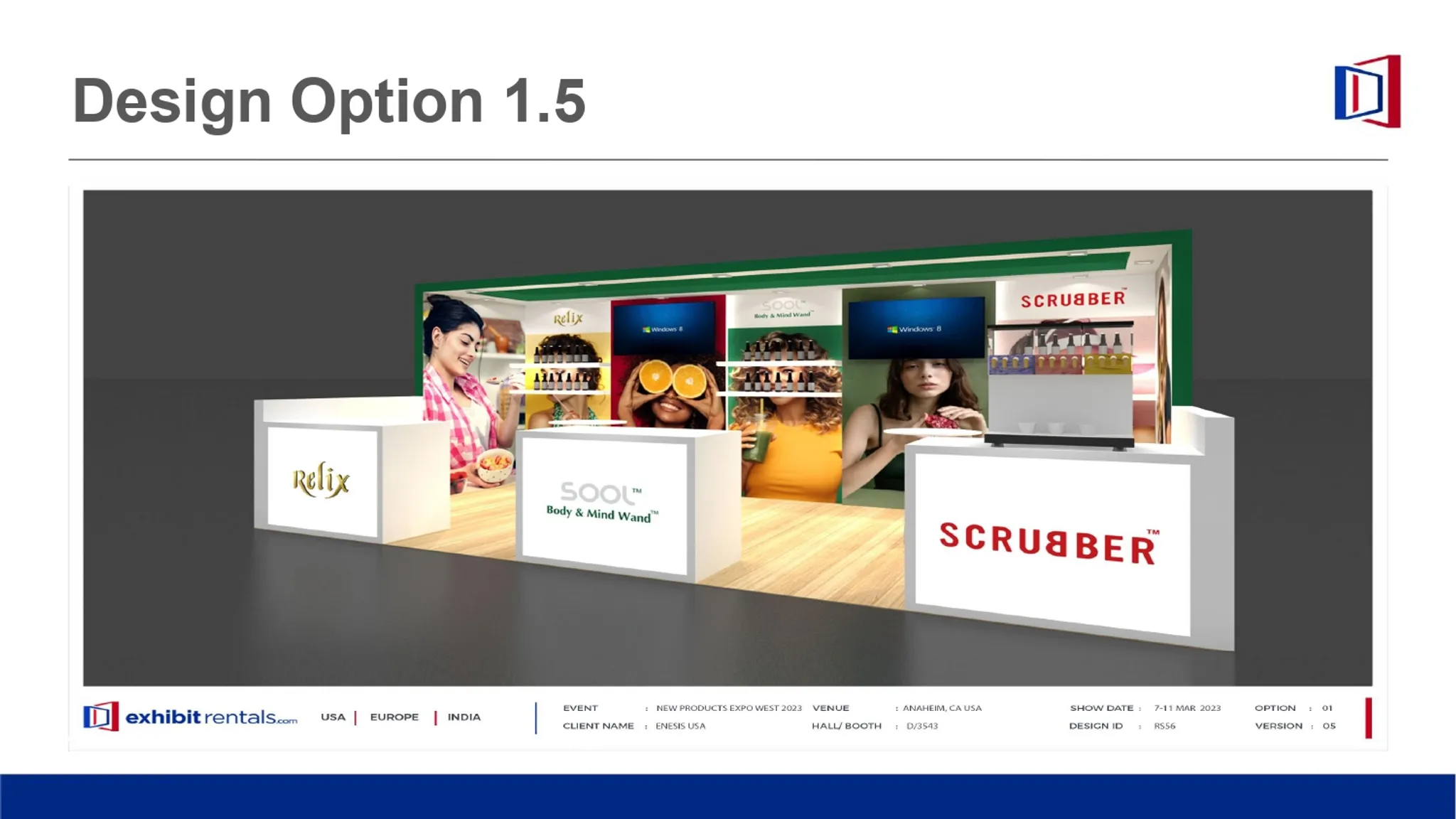 10x20 Inline booth design by Exhibit-Rentals